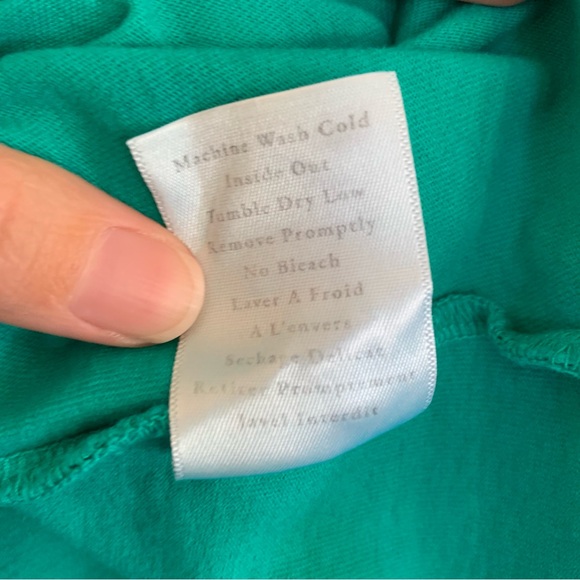 Frank & Eileen Patrick Popover Henley Long Sleeve Shirt Teal Clover Green XS - Picture 8 of 8